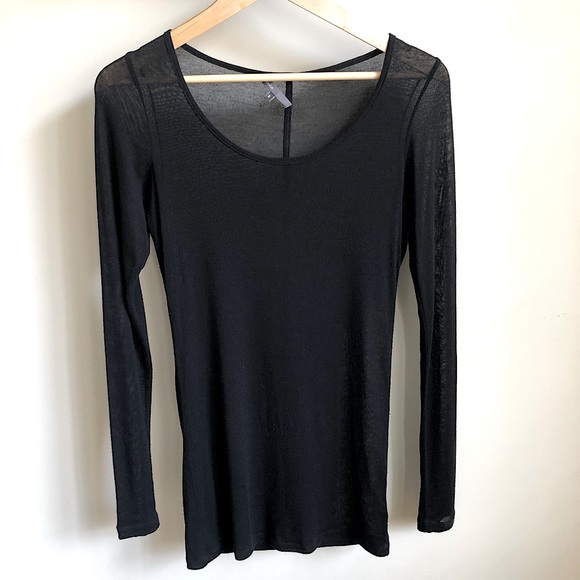 VINCE Black Long Sleeve Top Size Small - Picture 1 of 7